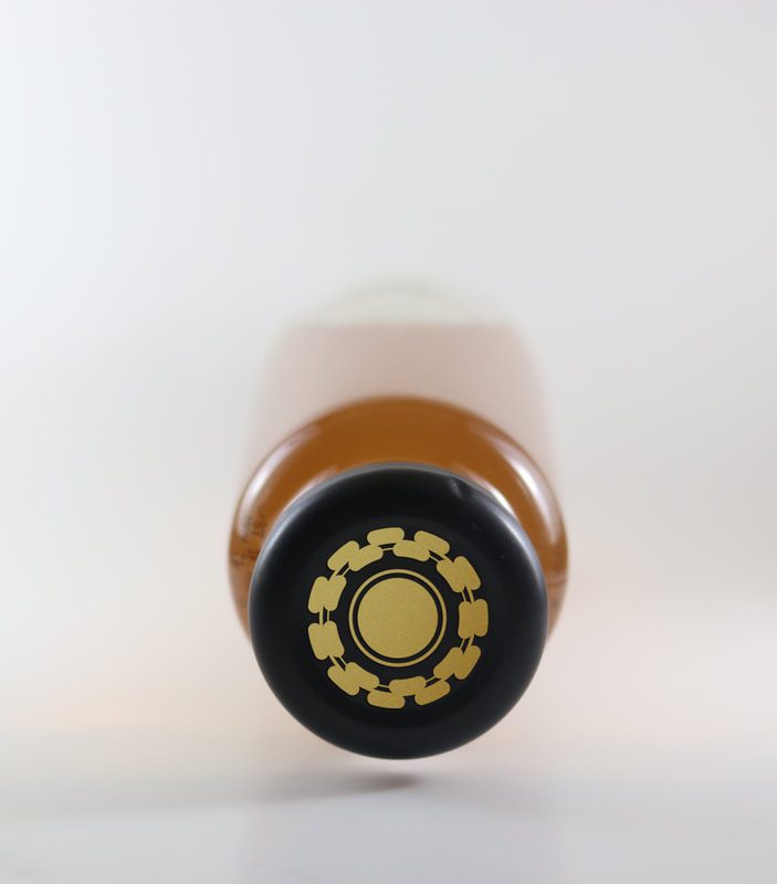 Single Haya bottle showing the label grid and flavor mark placement