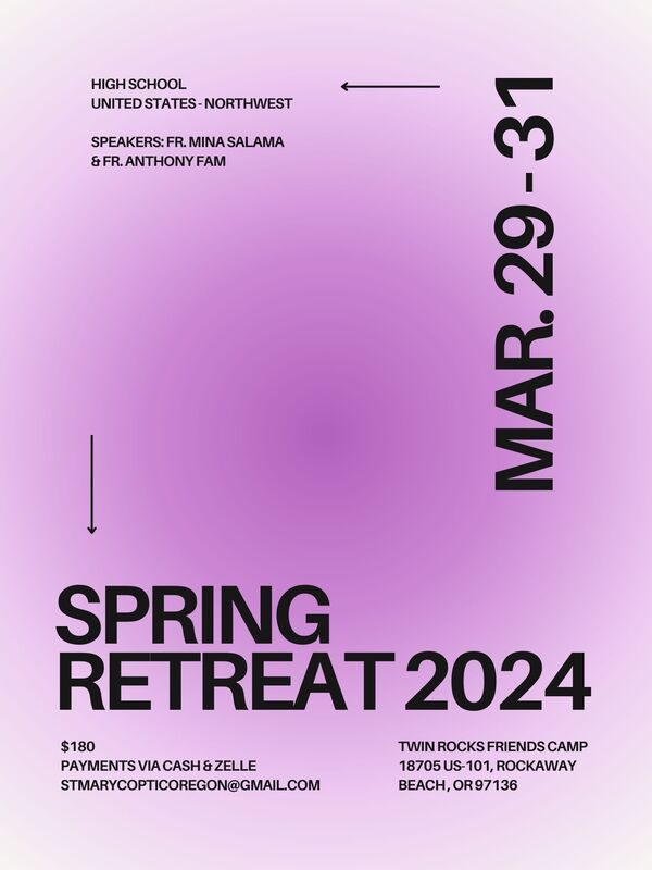 High school spring retreat campaign poster