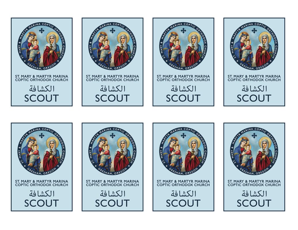Scout ministry lockup and badge design for the church scouts program